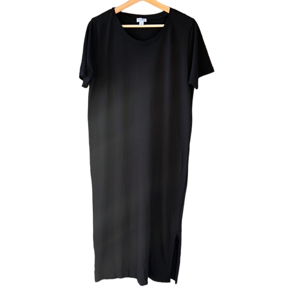 J. Crew Factory Black Midi T-Shirt Dress